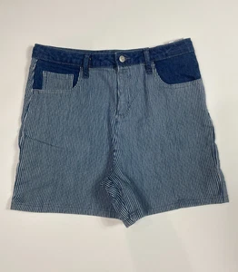 NEW Epic Thread Girls Striped Denim Shorts Size 16 - Picture 1 of 3