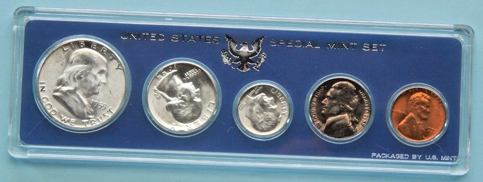 1955 US Mint 5-Coin Special Mint Set Packaged by U.S. Mint - Image 1 of 4