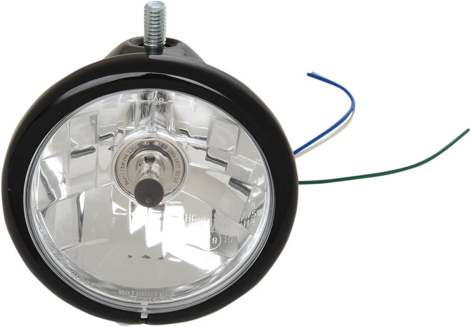 DRAG SPECIALTIES L21-6114SB Top Mount Headlight - 5-3/4" - Black - Image 1 of 1
