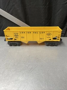 Tolva de carbón Lionel LV 6176 25000 O-27 calibre Lehigh Valley 2 bahías amarilla - Imagen 1 de 7