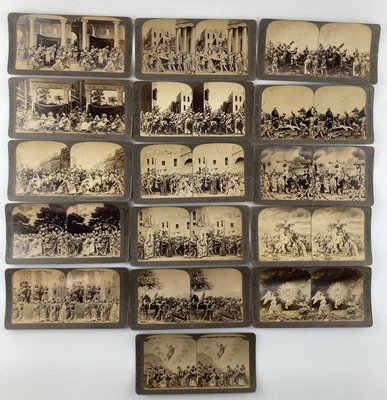 16 Antique UNDERWOOD Stereo View,Christian,12 Yr Old Jesus, Teachings, Ascension - Imagem 1 de 4