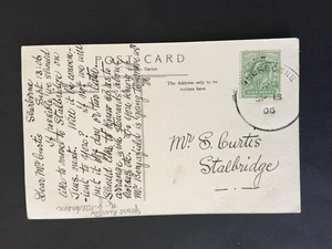 GB 1906 SHERBORNE SKELETTSTEMPEL AUF POSTKARTE NACH STALBRIDGE - Bild 1 von 2