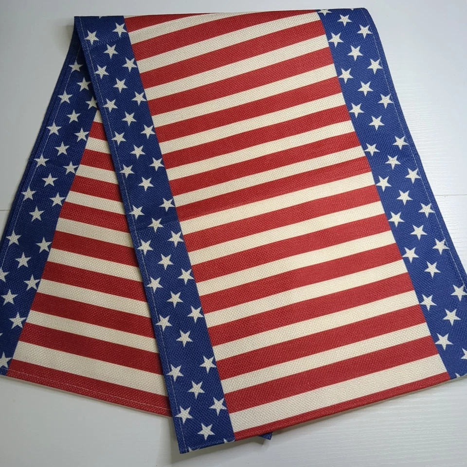 72" Patriotic Stars & Stripes Table Runner - Image 1 of 2