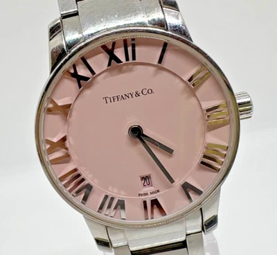 [Near MINT] TIFFANY & Co. Atlas29mm Pink Date Dial Women's Automatic Wristwatch - Image 1 of 4