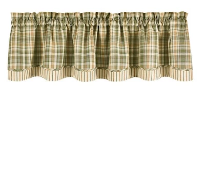 Rosemary Lined Layer Valance - Wine | 72" x 16" Window Treatment | Farmhouse ... - Image 1 of 4