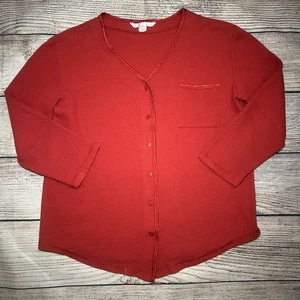 Pigiama donna Victorias Secret rosso maglia waffle termico taglia small loungewear - Foto 1 di 8