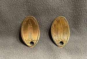 2 Vintage Empire State längliche gepresste Pennies - Bild 1 von 2