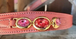 Hartman and Rose Authentic Regency Dog Collar 22 Karat Dipped In Gold Swarovski - Picture 1 of 9