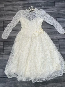 Vintage Dance Allure 1970 Kleid Größe 20 weiß Damen - Bild 1 von 9