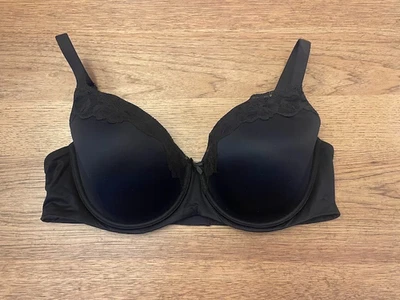 Victoria's Secret Black Lace Trim 36DDD Body By Victoria Lightly Lined Demi Bra - Image 1 of 2