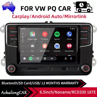 For VW Passat Caddy Jetta CC 6.5" RCD330 187E Android Auto Carplay Radio Stereo - Image 1 of 4