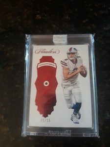 2017 Panini Flawless Ruby Nathan Peterman #5/15 Bills, Bears