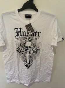 Hustler Adult T-shirt Mens Size Large Skull - Picture 1 of 6