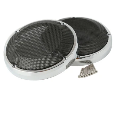 Anillo cromado 6,5" tapa alforja altavoz parrilla apto para Harley Electra Glide 83-24 Foto 1 de 4