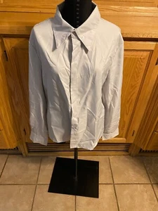 Men's Casual Long Sleeve Button Down Shirt Comfortable Gray Classic - Picture 1 of 9