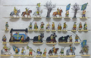 35 Zinnfiguren WIMOR IV Trauerzug Gustav Adolf 30mm bemalt Mohr 30jähriger Krieg - Bild 1 von 1