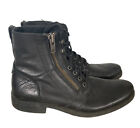 The Rail Mens Side Zip Leather Boots Size 41 Black