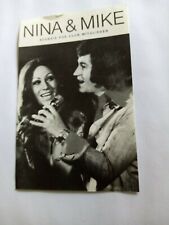 Nina & Mike  -  Fan -Club -Ausweis - aus den 70 er Jahren -top      1 #