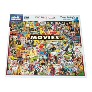White Mountain Jigsaw Puzzle "Movies" 1000 Pieces 24" x 30" Movies Films - Picture 1 of 10