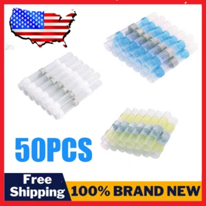 50PCS Heat Shrink Wire Soldering Waterproof Assorted Connectors Crimp Terminals - Picture 1 of 12