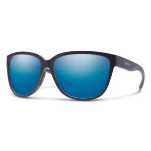 Smith Monterey Sunglasses Matte Midnight Chromapop Polarized Blue Mirror