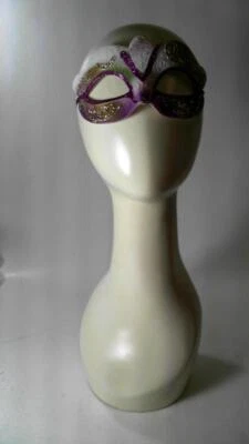 Masquerade Mask Womens Eye One Size Purple Oktoberfest Metallic - Image 1 of 3