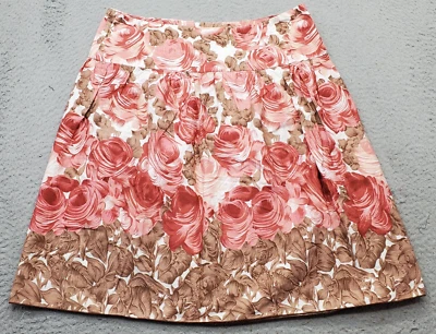 Speechless A-Line Skirt Womens Size 7 Multicolor Floral Pleated Waist Back Zip - Image 1 of 4