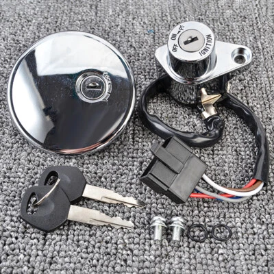 For Kawasaki VN400 Vulcan Classic VN800 Ignition Switch Fuel Gas Cap Key Set Foto 1 de 4