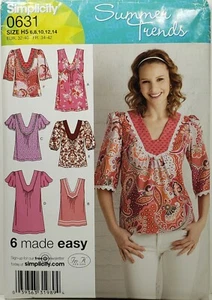 Tunica o top Simplicity 0631 TENDENZE ESTIVE 6 modi SCEGLI TAGLIA NON TAGLIATA modello - Foto 1 di 7