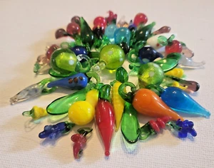 Perlenmix Kraut und Rüben Glasperlen Muranostil ca. 45 Teile Handarbeit - Bild 1 von 12