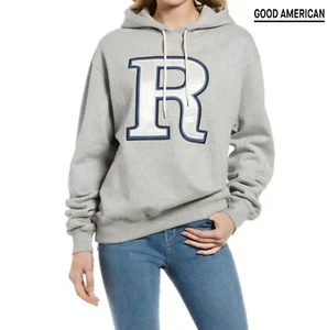 BUENA SUDADERA CON CAPUCHA AMERICANA NUEVA CON ETIQUETAS $95 ALGODÓN DE GRAN TAMAÑO ""R"" GRIS BREZO. Talla 3 (L) - Imagen 1 de 11