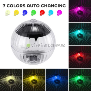 Solar LED RGB Light Outdoor Garden Pond Swimming Pool Floating Lamp Color Change - Picture 1 of 20
