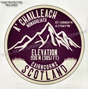 A' Chailleach (Monadhliath) Cairngorms Escocia - Pegatina imán o insignia para nevera - Imagen 1 de 13