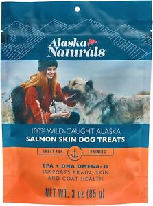 Alaska Naturals® 100% Wild-Caught Alaska Salmon Skin Dog Treats BB 3/24
