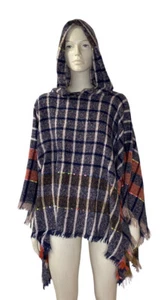 Marc New York Andrew Marc Fringe Accent Plaid Shawl One Size - Picture 1 of 10
