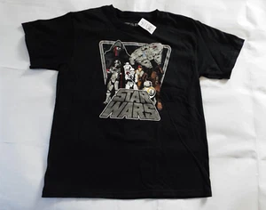 NWT Star Wars Black Youth T-Shirt Size Large (14-16) - Picture 1 of 5