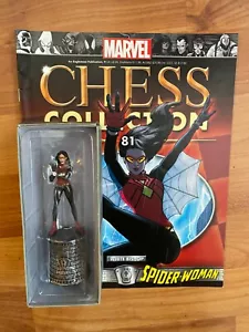 MARVEL CHESS COLLECTION ISSUE 81 SPIDER-WOMAN EAGLEMOSS FIGURINE FIGURE + MAG - Picture 1 of 2
