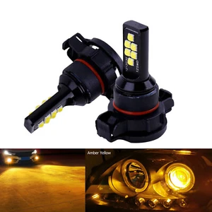 2x 5202 H16 9009 Bombillas LED amarillas ámbar SMD 3030 Luz de conducción de niebla Super brillante - Imagen 1 de 10