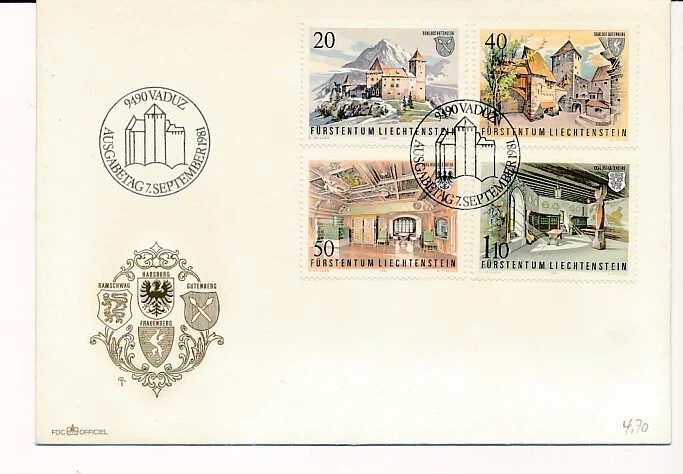 D146312 Buildings Architecture FDC Liechtenstein - Image 1 of 1