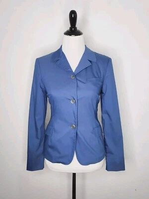 Женская куртка JIL SANDER размер 32 синий блейзер с карманами на подкладке - Изображение 1 из 4