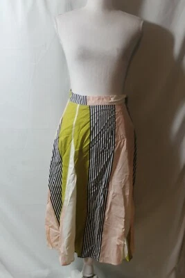 Modcloth "Eva Juicy Stripes"  A-Line Skirt Size XXS Striped Side Zip (B54) - Image 1 of 4