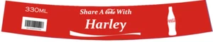 4 X PERSONALISED 330ML COCA COLA BOTTLE LABELS - PARTY / BIRTHDAY / WEDDING - Picture 1 of 1