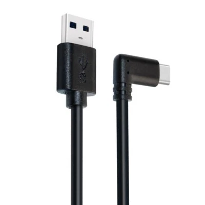 Cable de enlace de 10 pies para Oculus Quest 2/3 tipo C ángulo recto a cable de carga USB A Foto 1 de 4