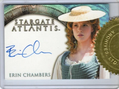 Stargate Atlantis Season 1 Case Topper Auto Autograph Card Erin Chambers as Sora - Image 1 of 2