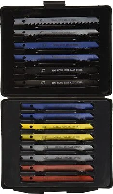 VCT 14pc Jig Saw Sabre Blades Set Metal Steel Wood Blade Jigsaw Drywall tools