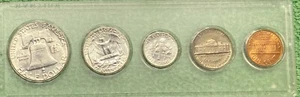 1962-P FRANKLIN HALF MINT SET - UNC - IN HOLDER - L@@K AT PICTURES!!!!!  #6677 - Picture 1 of 2