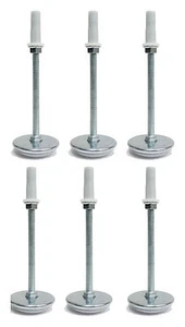 Juego de 6 patas deslizantes roscadas con marco de cama elevador de altura ajustable universal de 5 1/4" - Imagen 1 de 1