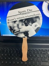 NOLAN RYAN TEXAS RANGERS 1995 ALL-STAR GAME STADIUM GIVEAWAY PADDLE FAN 7" X 12"