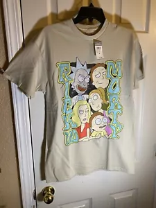 Rick & Morty Mens MEDIUM T-Shirt Graphic Tee Summer Adult Casual Funny Party FUN - Picture 1 of 7