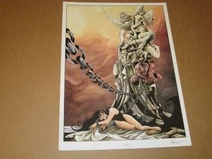 Xavier Signed Lithograph 30 x 40 Paradise Lost Fault TTBE - Picture 1 of 1